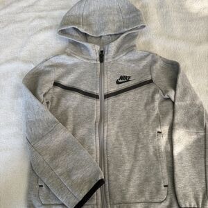 Nike Kids Heather Gray Zip-Up Hoodie